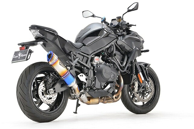 r’s gear アールズギア KawasakiZ H2(20-) / Z H2 SE(20-)リアルスペック スリップオンマフラー チタンドラッグブルー RK38-T3SD