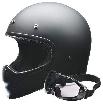 LEAD工業 リード工業 【 フリー 57cm-60cm未満】 RUDE スクランブラーヘルメット【マットブラック】