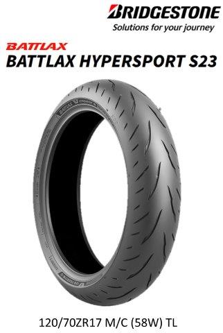 ブリヂストン BATTLAX HYPERSPORT S23 バトラックス ハイパースポーツ タイヤ S23 S23 : F 120/70ZR17 (58W) TL フロント タイヤ