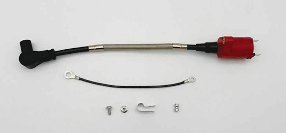 CF POSH CFポッシュ レーシングIGコイル スピードプロツインシリコンプラグコード ステンレスブレイデッドタイプ付 ブラック×レッド HONDA ホンダ NS-1 NSR50 221010-29