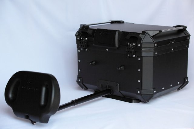 COOCASE クーケース アルミトップケース 可変バックレスト 55L/ブラック CAB550B