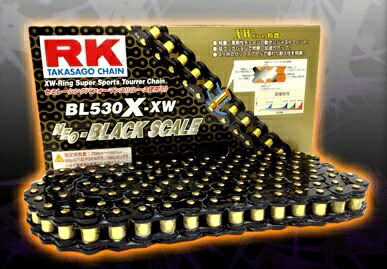 RK アールケー TAKASAGO CHAIN バイクチェーン BLブラックスケールシリーズチェーン BL520X-XW リンク数110｜MOTO-OCC 店