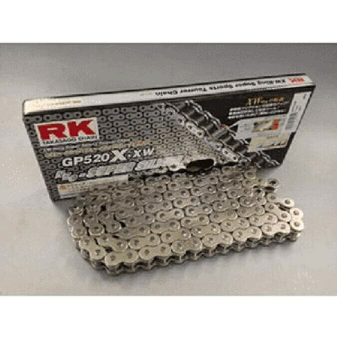 バイクチェーン RK アールケー TAKASAGO CHAIN GPスーパーシルバーシリーズチェーン シルバーチェーン GP520X-XW リンク数120｜MOTO-OCC 店