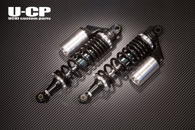 U-CP(ユーシーピー) ローダウンリアサスペンション(ブラック＆シルバー) HONDA CB400スーパーフォア(NC31/Ver.S NC31/Ver.R NC31) UCSUT32BKSVHO12｜MOTO-OCC 店