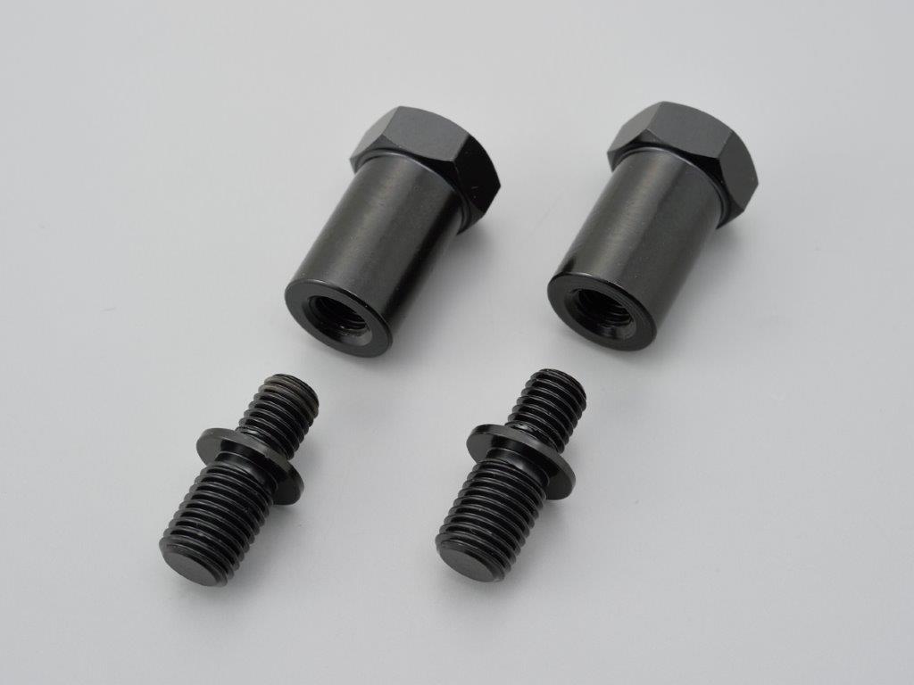 楽天市場】DAYTONA 衝撃緩衝装置付きミラーアダプター ブラック（M10正