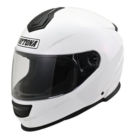 在庫有り デイトナ バイク用 ヘルメット フルフェイス SG規格 ABS+PC ピンロックシート付属 スピーカーホール装備 DN-003NM ホワイト Sサイズ(55-56cm) 46526