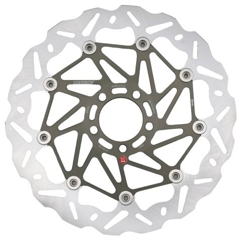20260525 予定 ブレーキング デイトナ ZZR-1200 など フロント左側専用 WK009L バイク ディスクローター ウェーブデスク 65581