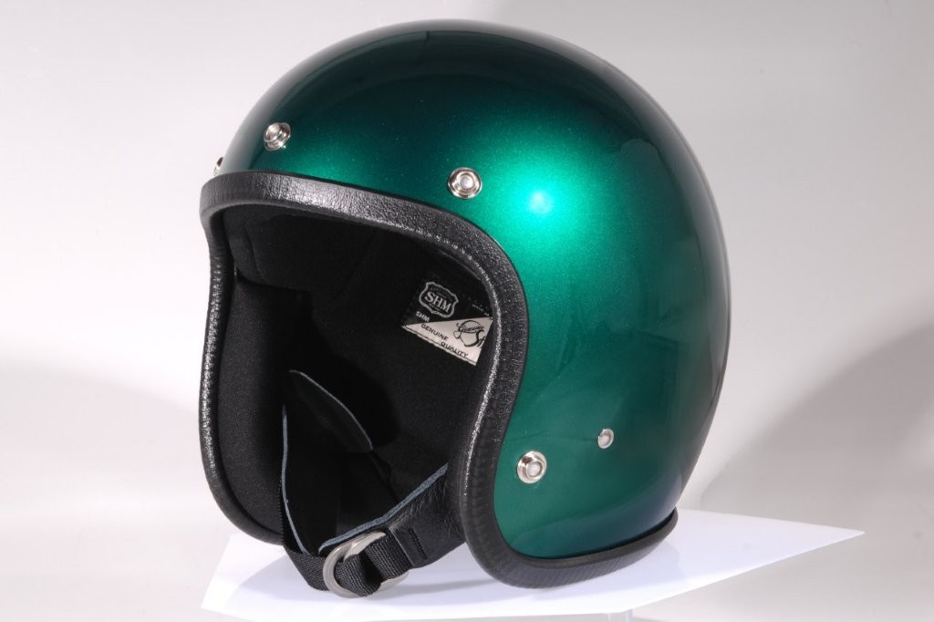 DIN MARKET ディンマーケット SHM Lot-503 ジェットヘルメット グリーン Sサイズ(55cm~56cm) HSHM503-2-1|MOTO-OCC 店