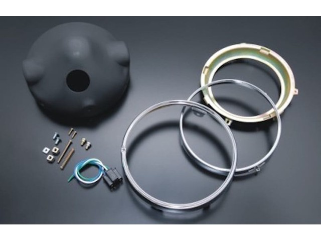 ヘッドライトリムケース(黒)セット(180Φ用) ドレミコレクション 10297｜MOTO-OCC 店