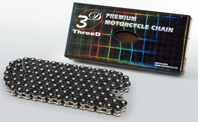 江沼チェーン ThreeD スリード 520Z/3D(BK;NP) リンク数 : 124 ジョイント : カシメ カラー : ブラック/シルバー 520Z-124|MOTO-OCC 店