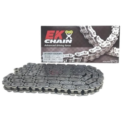 /江沼チェーン EK チェーン/サイズ : 530ZV-X3(CR;NP)/リンク数 : 114/ジョイント : MLJ/ジョイントタイプ : カシメ/カラー : シルバー