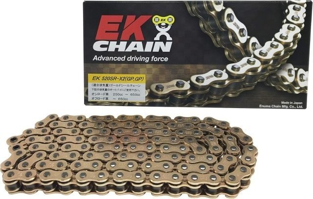 /江沼チェーン EK チェーン/サイズ : 520SR-X2(GP;GP)/リンク数 : 108/ジョイント : SLJ/ジョイントタイプ : スクリュSLJ｜MOTO-OCC 店