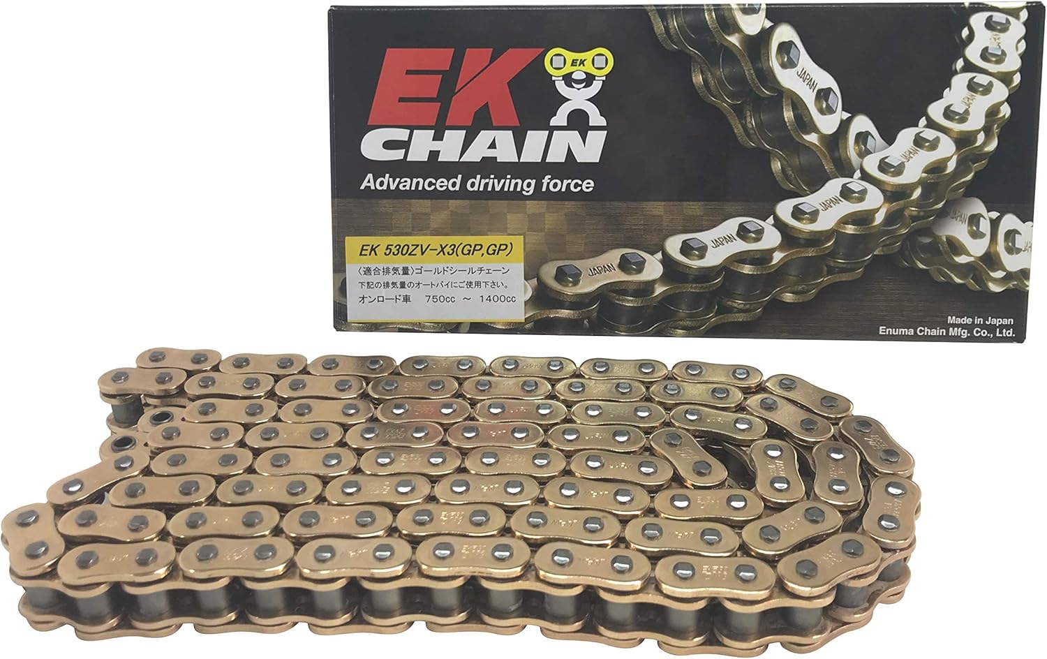 /江沼チェーン EK チェーン/サイズ : 520ZV-X3(GP;GP)/リンク数 : 124/ジョイント : MLJ/ジョイントタイプ : カシメ｜MOTO-OCC 店