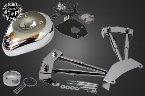在庫有り Garage T&F ティーアンドエフ シャドウ400 ティアドロップ&プッシュロッドカバーSET SHA400AC08 30,781円