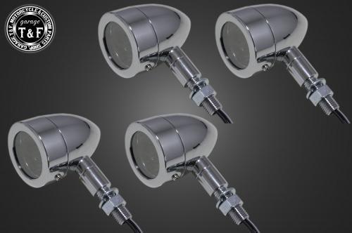 在庫有り Garage T&F ティーアンドエフ ミラーウィンカー(メッキ)ベゼル(メッキ)KIT ステーC SL153C