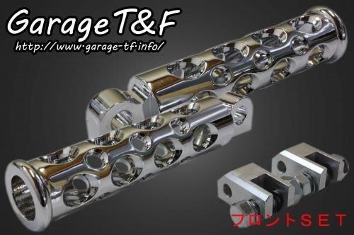 在庫有り Garage T&F ティーアンドエフ ドラッグスター250 コンバットフットペグ(メッキ) フロントSET DS250FP12