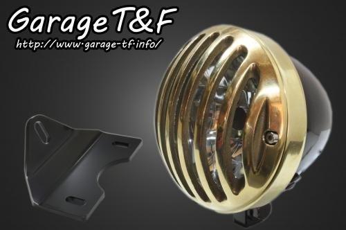 在庫有り Garage T&F ティーアンドエフ エストレヤ 4.5インチバードゲージヘッドライト(ブラック/真鍮)&ライトステー(タイプG)KIT EST250HL24