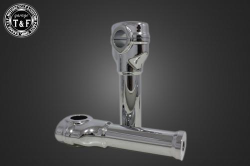 在庫有り Garage T&F ティーアンドエフ バルカン400 オーバルハンドルポスト6インチ(メッキ) 5090139｜MOTO-OCC 店