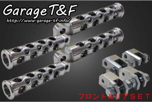 在庫有り Garage T&F ティーアンドエフ ドラッグスター250 コンバットフットペグ(ポリッシュ) フロント&リアSET DS250FP02｜MOTO-OCC 店