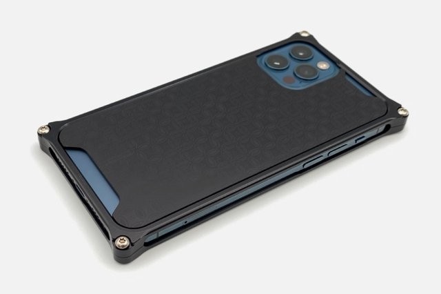 GILD DESIGN ギルドデザイン ソリッドバンパー ブラック OKOSHI-KATAGAMI[七宝] iPhone12/12Pro GOK-428SB 43244