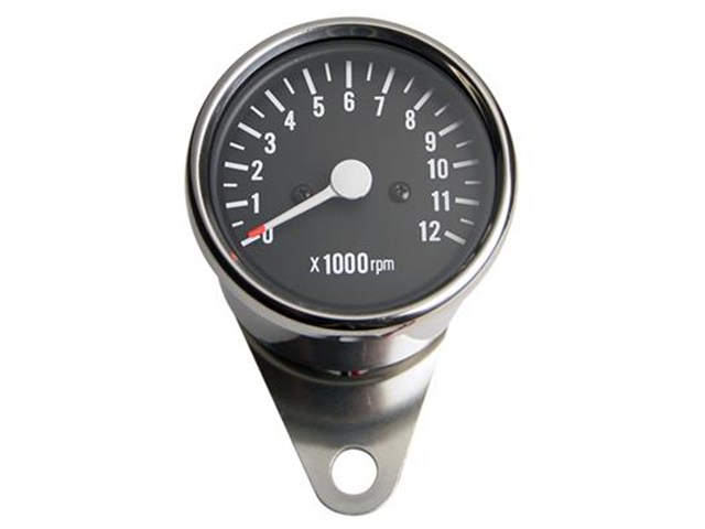 在庫有り GOODS グッズ 機械式タコメーター φ60ｍｍ ブラックパネル 58-43624