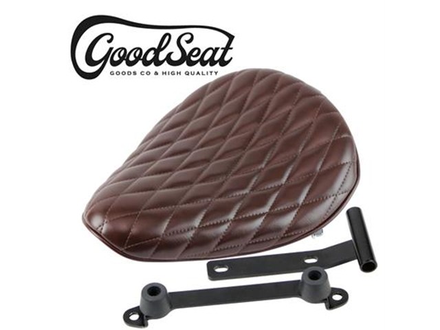 在庫有り GOODS グッズ GOODSEAT "SADDLE" ダイヤモンド (BROWN) エストレヤ用キット G3-00177｜MOTO-OCC 店