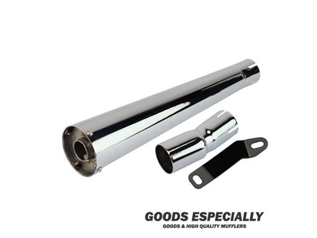在庫有り GOODS グッズ RACING MEGAPHONE MUFFLER クローム for 250TR(02'-06') - GOODS ESPECIALLY G4-00205