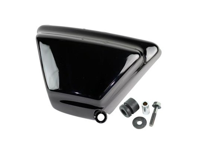 要納期確認 GOODS グッズ ビルトインサイドカバー(右) SR400/500(78'~08') 黒塗装仕上げ G6-00240
