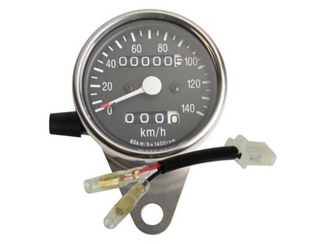 在庫有り GOODS グッズ サイドマウントメーターキット φ60 トリップ付き ブラックボディ SR400/500(ドラム) G7-00135