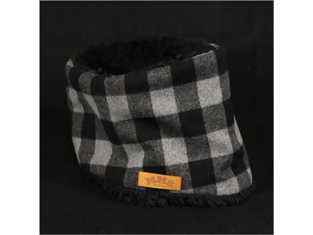 要納期確認 GOODS グッズ ROBIN NECK WARMER /チェック（BK/GR）&ブラックファー MMS-NW007