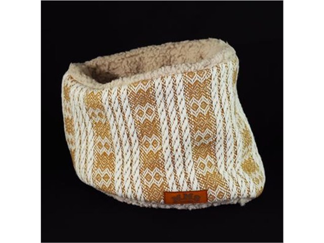 要納期確認 GOODS グッズ ROBIN NECK WARMER ウールジャカードBR&ベージュファー MMS-NW014