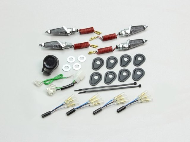 要納期確認 HURRICANE ハリケーン LEDダガーウインカーKit MT-09 MT-09TRACER MT-07 メッキ スモークレンズ HA5228MS