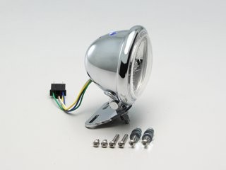 要納期確認 HURRICANE ハリケーン 4.5マルチリフレクターヘッドライトkit DS250/400/1100/C シャドウスラッシャー他 クリアレンズ HA5601CR-01