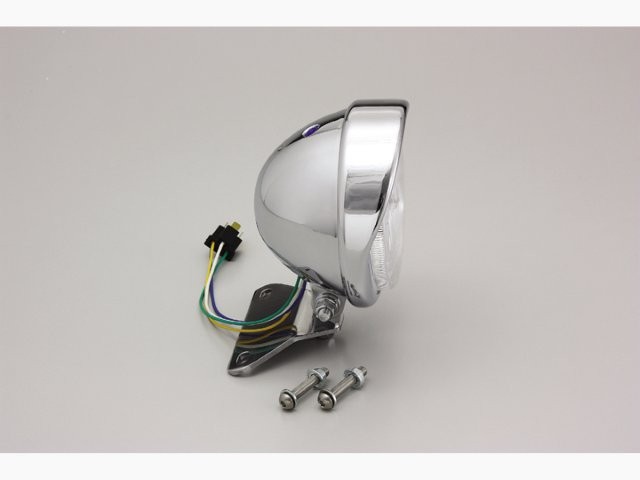 要納期確認 HARRICANE ハリケーン 5.5ベーツバイザーTYPEヘッドライトkit シャドウクラシック/カスタム シャドウ750(04-) クロームメッキ HA5634
