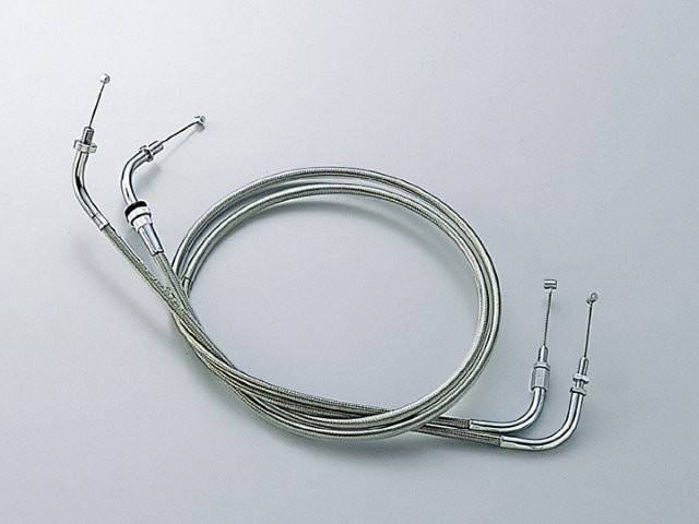 在庫有り HURRICANE ハリケーン ロング スロットルケーブル W ドラッグスター400(00-08) 400L ステンレスメッシュ HB6460M-10
