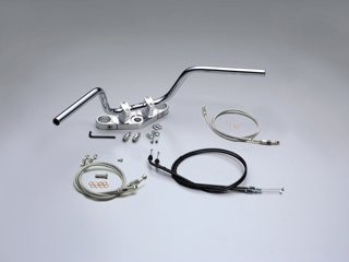 要納期確認 HURRICANE ハリケーン バーハンドルkit POLICE ver VFR800(02-05) クロームメッキ＆シルバー HBK604AS-01
