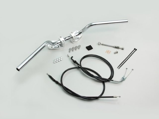 要納期確認 HARRICANE ハリケーン ヨーロピアン1型 バーハンドルkit Ninja250(13-17) ABS付車 シルバー HBK683AS