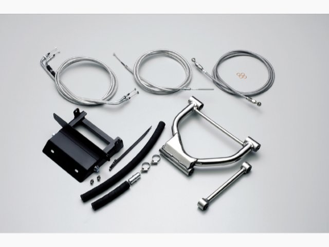 要納期確認 HURRICANE ハリケーン ロングホイールベースkit マジェスティ250/C (00-06) ｽﾃﾝﾚｽﾒｯｼｭｹｰﾌﾞﾙ HF1017M-01 49,936円