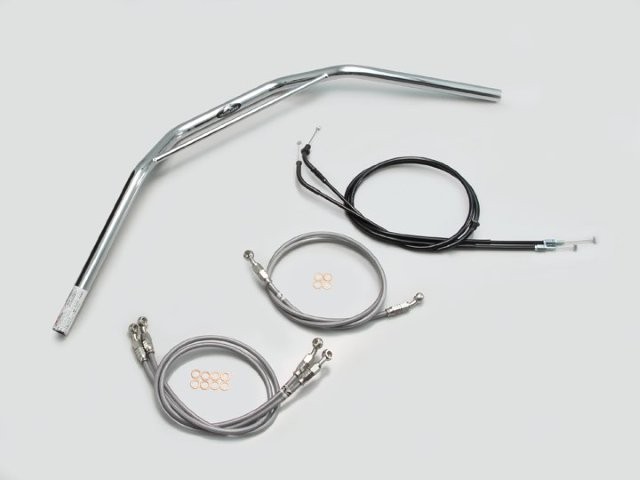 要納期確認 HURRICANE ハリケーン トラッカーHIGH ブリッジ付 ハンドルSET CB1300SB(05~09 ABS無し車) クロームメッキ H002-031C