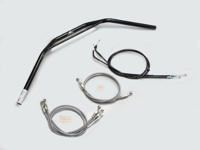 要納期確認 HURRICANE ハリケーン トラッカーHIGH ブリッジ付 ハンドルSET CB1300SF(03~09 ABS無し車) ブラック H003-031B