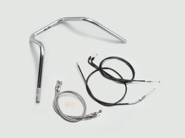 要納期確認 HARRICANE ハリケーン 300エイプハンガー3型 ハンドルSET CB400SF VTEC/II/III(99~07) クロームメッキ H009-085C