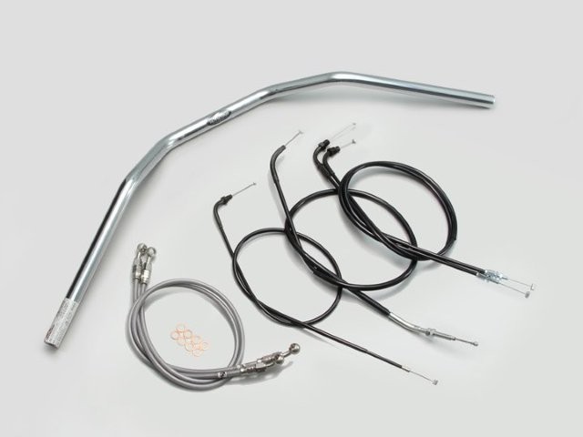 要納期確認 HURRICANE ハリケーン トラッカーHIGH ハンドルSET CB400SF(~98 NC31) クロームメッキ H010-044C