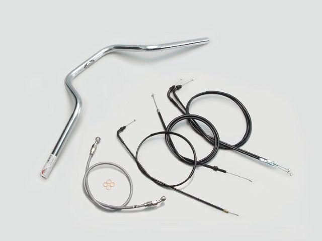 要納期確認 HURRICANE ハリケーン ヨーロピアン4型 ハンドルSET CB400SS クロームメッキ H012-073C
