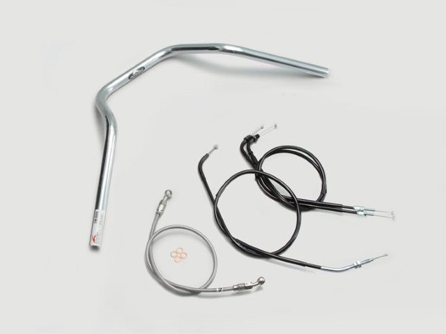 要納期確認 HURRICANE ハリケーン ナロー4型 ハンドルSET VTR250(09-17 FI車) クロームメッキ H013-048C