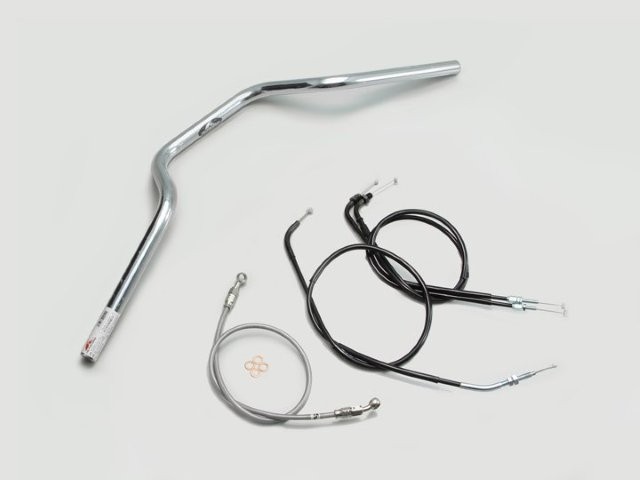 要納期確認 HURRICANE ハリケーン ヨーロピアン3型 ハンドルSET VTR250(09-17 FI車) クロームメッキ H013-072C