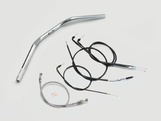 要納期確認 HURRICANE ハリケーン フラットコンチ3型 ハンドルSET GB250クラブマン(95~) クロームメッキ H016-063C