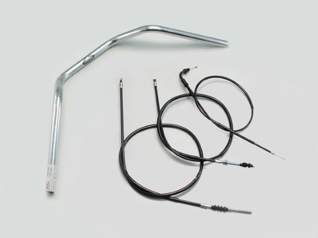 要納期確認 HURRICANE ハリケーン 150アップ2型 ハンドルSET エイプ50(-07/8キャブ車)100(-16) クロームメッキ H020-012C