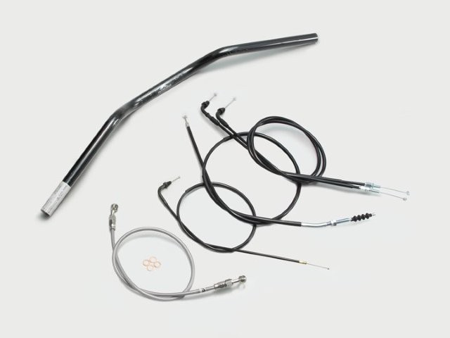 要納期確認 HURRICANE ハリケーン コンチ1型 ハンドルSET GB250クラブマン(90-94) ブラック H028-001B