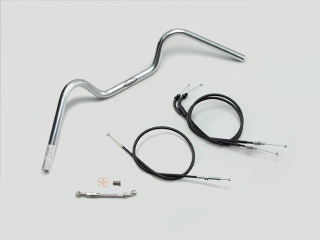 要納期確認 HURRICANE ハリケーン 90フォワードアップ ハンドルSET CB125R(JC79) クロームメッキ H033-039C