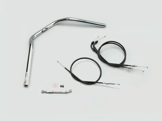 要納期確認 HURRICANE ハリケーン ナロー2型 ハンドルSET CB125R(JC79) クロームメッキ H033-046C